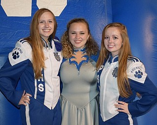 HEATHER PELOZA (left), CLAIRE MORRIS and JORDAN DOWNIE (right).
