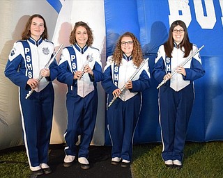 MACY METZGER (left), SARAH ALBERT, CARLIE RAYBUCK, COURTNEY MARKI (right).