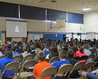 Neighbors | Alexis Bartolomucci.Author, Nora Raleigh Baskin, visited Poland Mckinley Elementary on Oct. 5 to discuss her book "nine, ten: A September 11 Story."