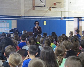 Neighbors | Alexis Bartolomucci.Author, Nora Raleigh Baskin, spoke to the fifth and sixth-grade students at Mckinley elementary on Oct. 5 to talk about her newest book, "nine, ten: A September 11 Story."