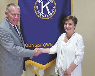 SPECIAL TO THE VINDICATOR
Kiwanis Club of Youngstown is announcing Carla Hunter, right, as the new president of the club for the 2016-17 year. She was installed by former Kiwanis Lt. Gov. Chris McCarty, left, during ceremonies that took place Oct. 7. Hunter is a native of Poland and a Youngstown State University graduate. She is a member of the board of directors of Junior Achievement of the Mahoning Valley and the Youngstown Air Reserve Base Community Council. Kiwanis Club is dedicated to serving children of the world. The club meets at noon Fridays at the Downtown YMCA, 17 N. Champion St. Guests are welcome. For information call McCarty at 330-729-1017 or 310-948-8858.