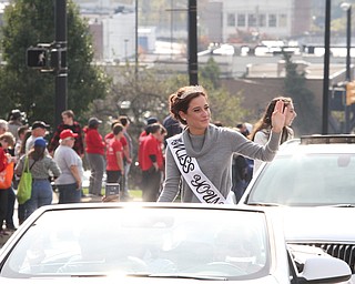 Nikos Frazier | The Vindicator..Elena Yemma, 2016 Miss Youngstown at the 2016 Youngstown State University Homecoming on Saturday, Oct. 29, 2016.