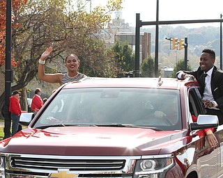 Nikos Frazier | The Vindicator..Rachel Davis(left) and Kyle Moore(right) at the 2016 Youngstown State University Homecoming on Saturday, Oct. 29, 2016.