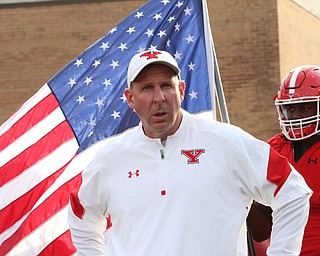 Nikos Frazier | The Vindicator..YSU Headcoach Bo Pelini at the 2016 Youngstown State University Homecoming game against Indiana State at Stambaugh Stadium on Saturday, Oct. 29, 2016.