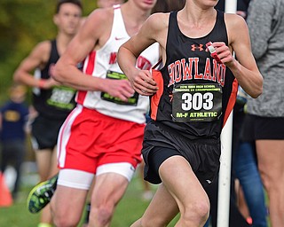 BOARDMAN, OHIO - OCTOBER 29, 2016: Vincent Mauri of Howland runs during the Division 1 Northeast Ohio Regional Cross Country race at Boardman High School. DAVID DERMER | THE VINDICATOR