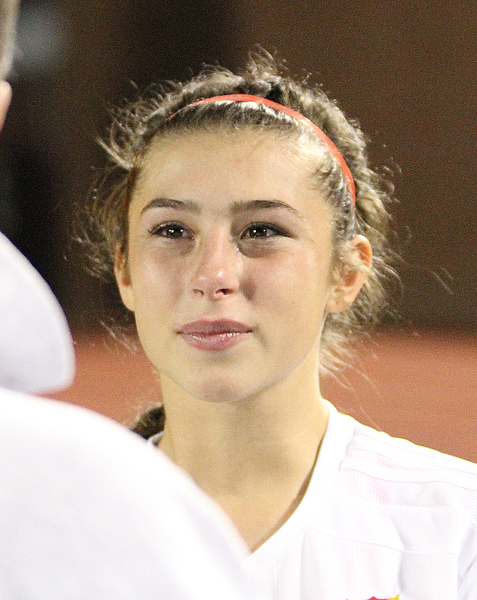 Solon, Ohio: Tuesday, Nov. 1, 2016..Breanna Evans(14) after the game...(Nikos Frazier | The Vindicator