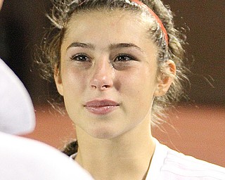 Solon, Ohio: Tuesday, Nov. 1, 2016..Breanna Evans(14) after the game...(Nikos Frazier | The Vindicator