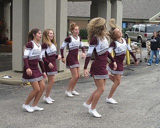 Neighbors | Alexis Bartolomucci.Eighth-grade Boardman cheerleaders danced to a few songs during the first annual car show at Beeghly Oaks on Oct. 1.