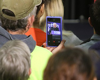 ROBERT K. YOSAY | THE VINDICATOR..Bernie Sanders spoke to a crowd of over 300 supporters at YSU stadium gym. in support of Hillary Kaine thursday afternoon... - -30-...