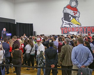 ROBERT K. YOSAY | THE VINDICATOR..Bernie Sanders spoke to a crowd of over 300 supporters at YSU stadium gym. in support of Hillary Kaine thursday afternoon... - -30-...