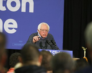 ROBERT K. YOSAY | THE VINDICATOR..Bernie Sanders spoke to a crowd of over 300 supporters at YSU stadium gym. in support of Hillary Kaine thursday afternoon... - -30-...