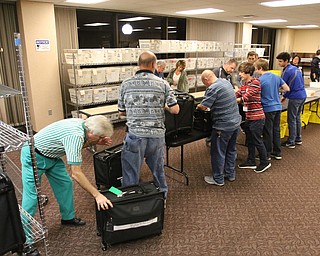 ROBERT K. YOSAY | THE VINDICATOR..Board of Election workers unload ballots and results at the Board of Elections at Oak Hill Renisance Center..Election 2016... . - -30-...