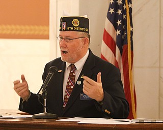        ROBERT K. YOSAY  | THE VINDICATOR..United  Veterans Council  Delmas Stubbs - outreach Samuel Swoger III Commander of UVC.Veterans Day observance ceremony in the rotunda-.. - -30-...