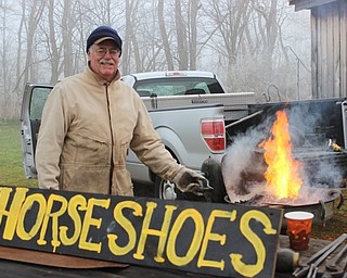 Neighbors | Abby Slanker.Master Blacksmith R.H. Kurz will demonstrate his forging skills and offer pre-made horseshoes with hand-stamped personalization at the Loghurst Farmhouse Museum Holiday Art Show on Nov. 19-20.