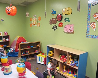 Neighbors | Alexis Bartolomucci.Children played in the newly opened toddler room at Hitchcock Woods Preschool on Oct. 20.