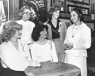 Warren Junior Women's League Luncheon seated from left Susan rebhan, Renee Zuzulo, standing Betty Floor, Marilyn DeJute and Alice DeMarco