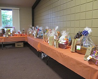 Neighbors | Alexis Bartolomucci.Baskets were donated for the Halloween Spook-tacular at Austintown Park on Oct. 21 for people to enter to win.