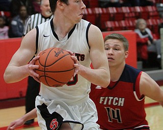 William D. Lewis The Vindicator Struthers' Ryan Leonard(20) keeps the ball from Kole Klasic(1412062016 wdl fitch struthers g..) of Fitch during 12062016 action at Struthers.
