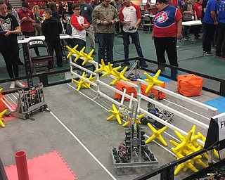 Neighbors | Submitted.Pictured are MCCTC Students competing at the VEX Robotics Tournament at the Struthers High School fieldhouse on Oct. 22.