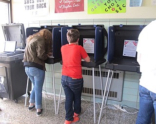 Neighbors | Alexis Bartolomucci.Boardman Glenwood Junior High students casted their votes for the mock election on Nov. 1 during their history class.