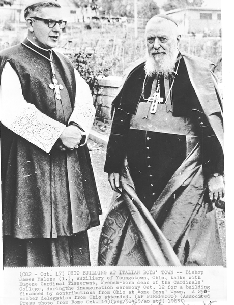 10171963 Bishop James Malone, left, aux bishop of Youngstown and Eugene Cardinal Tisserantof the cardinals college.