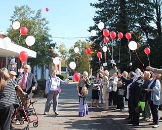 Neighbors | Submitted.Part of the congregation are pictured releasing balloons at Christ Church Presbyterian’s 65th Jubilee.