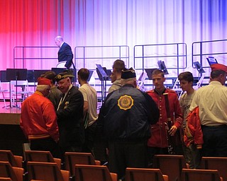 Neighbors | Alexis Bartolomucci.Austintown Fitch High School students shook hands with veterans after the annual Veterans Day Assembly on Nov. 11 at Fitch High School.