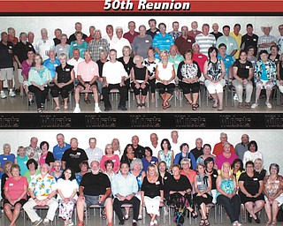 SPECIAL TO THE VINDICATOR
Struthers Class of 1966 hosted its 50th reunion on July 30 at Byzantine Center at the Grove, Youngstown. There were 93 classmates among the 155 attendees. Classmates in the upper photo, in front from left, are Bonnie Rowan, Joann Chuck, Elmer Heasley, Mickey Sakacs, Kathy Dunn, Janet Jayne, Linda Zirkle, Joan Luther, Cathy Brown, Marsha Vlosich and Carol Kopcsos. In the second row are Linda Hill, Jim Hritz, Dennis Doinoff, Jeannie Patrick, Nancy Galich, Paula Falat, Bill Sandy, Frank Tombo, Fred Smith, Carol Alford and Karen Lilak. In the third row are Louie George, Bobby Scott, John Amodio, Cheryll Stoddard, Karen Kerlek, Vince Modarelli, Ken Bodine, Ron Coppola, Don Coppola, Frank Harnutovsky, George Chopp and Mickey Nuzzo. In back are Jimmy Gentile, Bill Gaffney, Bill Cammack (class of 1964), Leonard Morris, Fred Gentile, Rich Bobovecz, Rich Kozlow, John Popovich, Dan Uhlar, Harry Williams, Jeff Kessler, Pete Dalrymple, Wade Chambers, Phil Raybuck and Ezio Notareschi. In the lower photo, in front from left, are Martha Cunningham, Rusty Jonda, Anna Marie Zanni, Mike Sandusky, Larry Delino, Debbie Kephart, Marianne Solomon, Sue Shears, Karen Baker, Gloria Yemma and Linda Cook. In the second row are Sue Baer, Marie Pogacnik, Betty Booher, Marie Scarnecchia, Paulette Tondy, Marjorie Jones, Beverly Guesman, Barb Grondolsky, Charlotte Zaluski, Jackie Zappia and Dixie Leach. In the third row are Margaret Dill, Ann Wus, Donna Aey, Joe Stanko, Erica Donchess, Anna Marie Corvino, Millie Barone, Pam McCauley, Robin Munroe, Margie Habenschuss, Linda Barnett and Kathy Kollar. In back are John Sosnowski, Frank Pirone, Dave Gura, Bill Hopkins, Jim Clyde, Al Massullo, Fred Rowland, Joe Marcone, Jimmy Gentile (again) and Jim DeChellis.