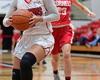 YOUNGSTOWN, OHIO - DECEMBER 17, 2016: Mailee Jones #10 of YSU goes to the basket after getting behind the Cornell defense during the first half of their game Saturday afternoon at the Beeghly Center. Cornell won 80-75. DAVID DERMER | THE VINDICATOR