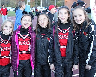 Neighbors | Abby Slanker.Members of the Canfield Little Cardinals 155 varsity squad attended and performed at the Canfield Community Tailgate Oct. 28.