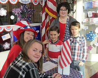 Neighbors | Submitted.St Charles eighth-grade students, Lily Marshall and Isabella Davis registered kindergarten voters Chase Willis, Landon Gallagher and their teacher Mrs. Jo Ann Frattaroli.