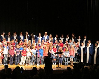Neighbors | Alexis Bartolomucci.Third-grade students from Dobbins Elementary finished their performance during the Veteran's Day Concert at Poland Seminary High School on Nov. 10.
