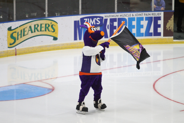 New Mascot? as the Youngstown Phantoms take on the Muskegon Lumberjacks at the Covelli Centre in Youngstown on Tuesday, Dec. 27, 2016...(Nikos Frazier | The Vindicator)..