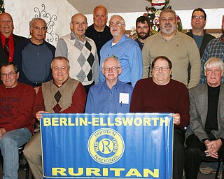 SPECIAL TO THE VINDICATOR
Berlin Ellsworth Ruritan gathered Dec. 12 at A La Cart Catering in Canfield for its annual Christmas party and installed officers for 2017. Officers will be John Bates, president; J.D. Klinesmith, vice president; Dwain VanAuker, secretary; James Gatto, sergeant at arms; and Denny Furman, treasurer. The board of directors will include Joe Capasso, Walt Overly and Bill Porterfield. Members receiving merit awards for perfect attendance were Van Auker, 31 years; Kenny Bennett, 25; Bates, 20; Jeff Craig, 14; Furman, 11; Fred Mayorga, six; Capasso, five; Overly and Lee Fowler, four; Klinesmith, two; and Gatto, one. Ruritan is a civic organization which works to meet some of the needs of the community. To become a member, call Furman at 330-565-3365. Seated from left are Bennett, Klinesmith, Bates, VanAuker and Fowler. Standing are Furman, Mayorga, Capasso, Craig, Overly, Gatto, Tony Farelli, Porterfield and Brian Devine.