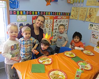 Neighbors | Alexis Bartolomucci.Students at Hitchcock Woods Learning Center ate a Thanksgiving feast with their teacher, Heather, on Nov. 22.