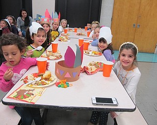 Neighbors | Alexis Bartolomucci.Students at Poland North Preschool ate their Thanksgiving feast on Nov. 22.