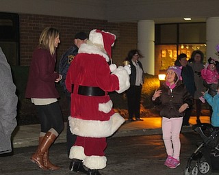 Neighbors | Alexis Bartolomucci.Santa Claus came to visit the guests at Akron Children's Hospital in Boardman for the tree lighting on Dec. 1.