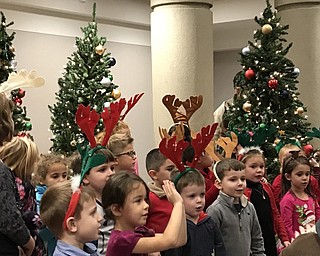Neighbors | Alexis Bartolomucci.Students from Hitchcock Learn Center sang Christmas songs at the tree lighting at Akron's Children Hospital in Boardman on Dec. 1.