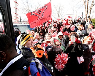        ROBERT K. YOSAY  | THE VINDICATOR..YSU Fans  gathered at Youngstown State University to  send off the Penguins to the FCS National Championship in Frisco, Texas against James Madison University. - ...- -30-...