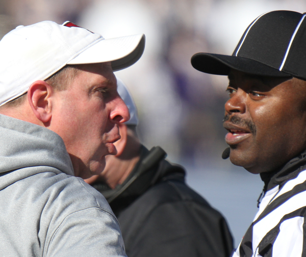 William D Lewis The Vindicator Bo Pelini reacts to a call during 3rd qtr.
