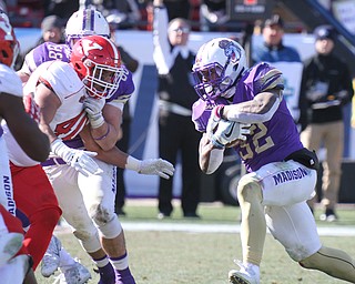 William D Lewis The VindicatorJMU's Khalid Abullah scampers for yardage