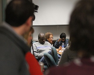 Board member Jackie Adair argues during the reorganizational meeting at the Youngstown City School Board of Education in Youngstown on Tuesday, Jan. 10, 2017. ..(Nikos Frazier | The Vindicator)..
