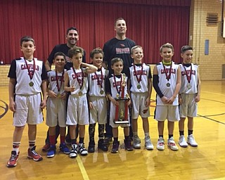 Neighbors | Submitted.The Canfield Cardinals fourth-grade basketball team was named champions of their division at the third annual Canfield Cardinal Classic boys basketball tournament on Dec. 11. Team members included, from left, (front) Angelo Delucia, Mick Ambrose, Enzo Cocca, Drew Snyder, Ashton Albrecht, Parker Ahlquist, Calvin Hively, Bryce Roberts; (back) coach Michael Ambrose and coach Jeff Ahlquist. Missing from photo is Noah Calabrette.