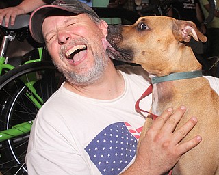 Nikos Frazier | The Vindicator..Jeff Armold and his dog, Hopee