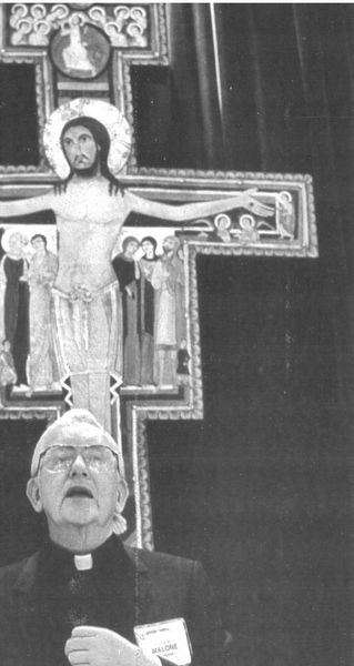 11/15/1984 Bishop James Malone of Youngstown president of the National  Conference of Catholic bishops addresses  the NCCB's event in Washington DC.