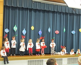 Neighbors | Alexis Bartolomucci.Students in Joy Bucci's class at North Preschool sang a few holiday songs for their Christmas sing on Dec. 20.