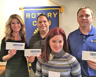 SPECIAL TO THE VINDICATOR: 
The Rotary Club of Austintown has scheduled its annual reverse raffle for March 18 at the Maronite Center, 1555 S Meridian Road. Tickets are $150 per couple and include hor d’oeurves, dinner catered by Blue Wolf, a basket raffle, cash prizes, an open bar and dancing. Proceeds from the event will go to the Rescue Mission of Youngstown to finance its new building. Event planners, from left, are Christine Gaca, Dr. Mike Cafaro, Deanna Spirko and Brian Frederick. Tickets can be purchased from Austintown Rotary members.