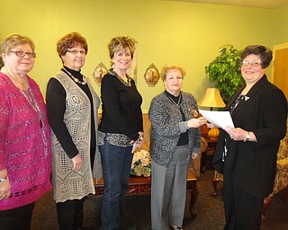 SPECIAL TO THE VINDICATOR: 
Trumbull Retired Teachers Association recently met to install new officers. New officers for 2017, from left, are Dolores Sullivan, financial secretary; Linda Cowin, secretary; Sue Datish, president-elect; Diana Bauman, president; and Denise Deltondo, Ohio Retired Teachers Association trustee. For information visit www.trumbullrta.blogspot.com.