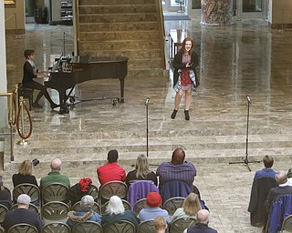        ROBERT K. YOSAY  | THE VINDICATOR..Jessic Hirsch  - "Getting to Know You"..Vocal and visual arts collided at the Butler Institute of American Art Wednesday afternoon. YSUÕs Musical Theater program  performed at the Music at Noon presentation . Wednesday at The Butler Institute of American Art....