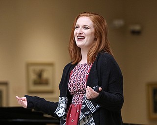        ROBERT K. YOSAY  | THE VINDICATOR..Jessic Hirsch  - "Getting to Know You"..Vocal and visual arts collided at the Butler Institute of American Art Wednesday afternoon. YSUÕs Musical Theater program  performed at the Music at Noon presentation . Wednesday at The Butler Institute of American Art....
